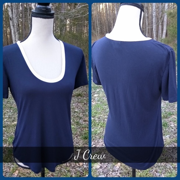 J. Crew Navy Short Sleeve Tee - Picture 3 of 8